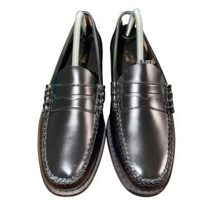 G.H. Bass Larson Weejuns Beefroll Penny Loafers Mens 8D Black Leather NEW
